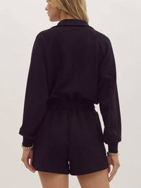 Entro - Long Sleeve Collared Romper