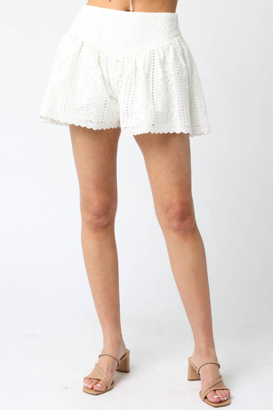 Olivaceous - Bunny Eyelet Shorts