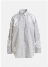 ESSENTIEL ANTWERP Women's Identical Lace Applique Shirt in white - women's blouse