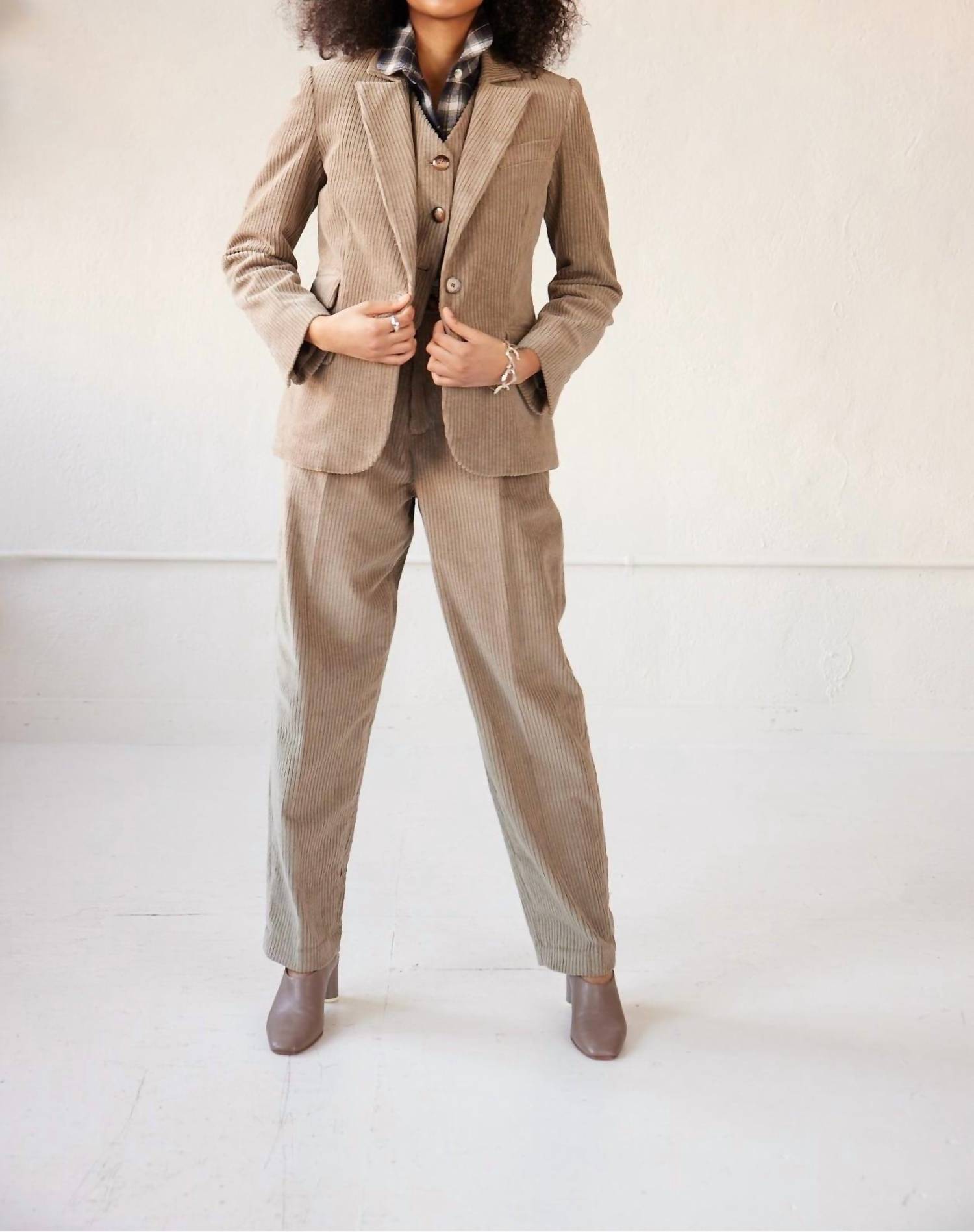 Rose Velvet - Tilda Corduroy Blazer Jacket