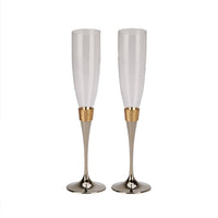 Creative Gifts International - Hammered Band Champagne Flutes Set