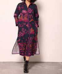 Maude Eliza Dress in midnight mosaic - women's dress