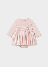 Mayoral - Girl's Velvet Pleated Romper