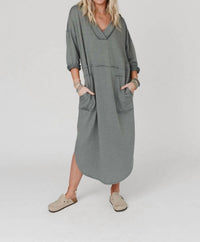 Three Bird Nest - Nest Meadow Long Sleeve Slit Maxi Dress