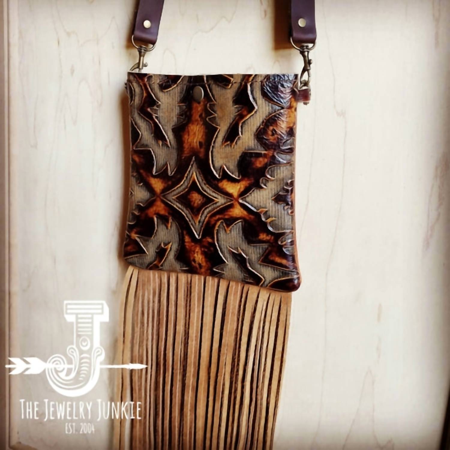Laredo - Women's Tooled Leather Crossbody Bag
