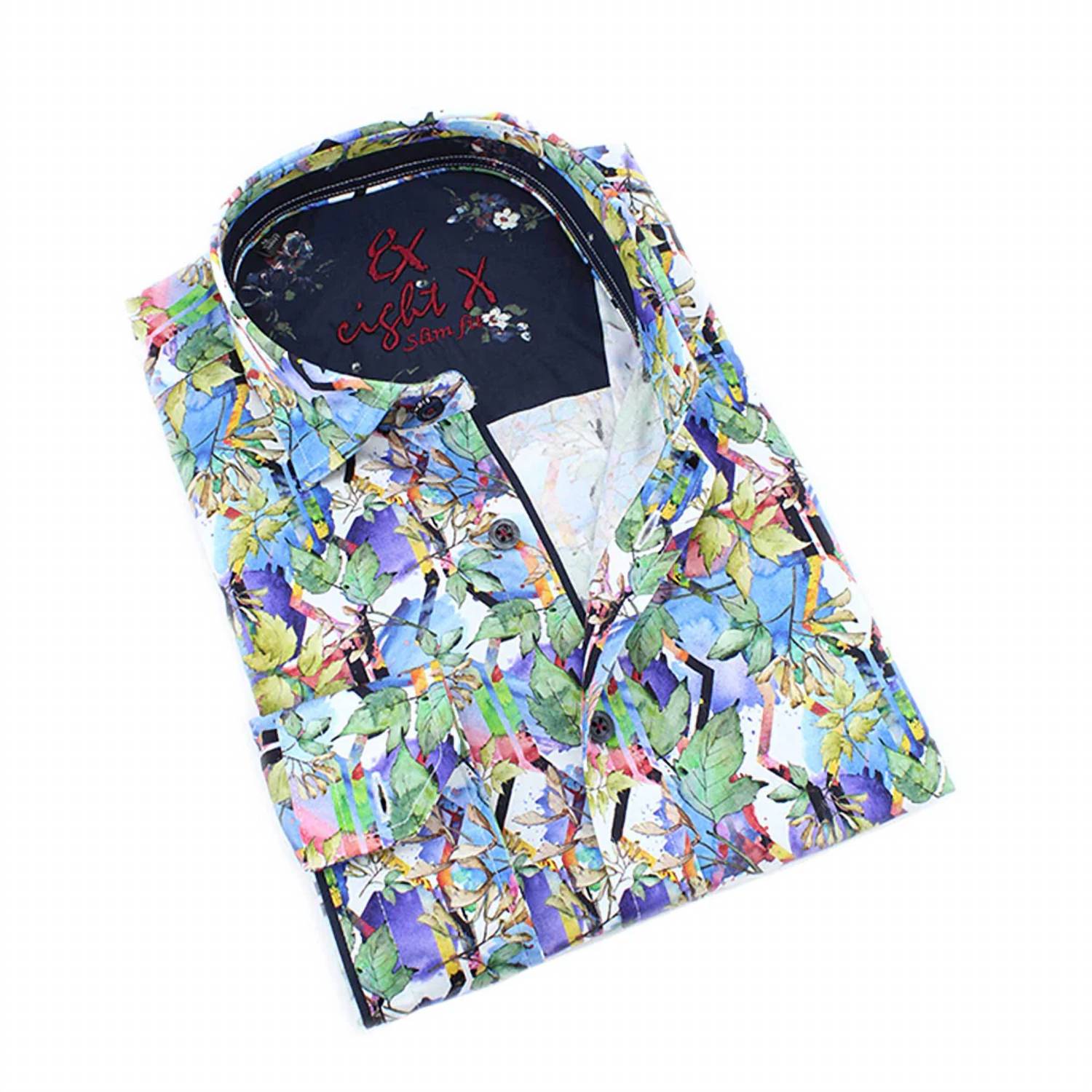 Eight X - Colorful Leaves Button Down Shirt