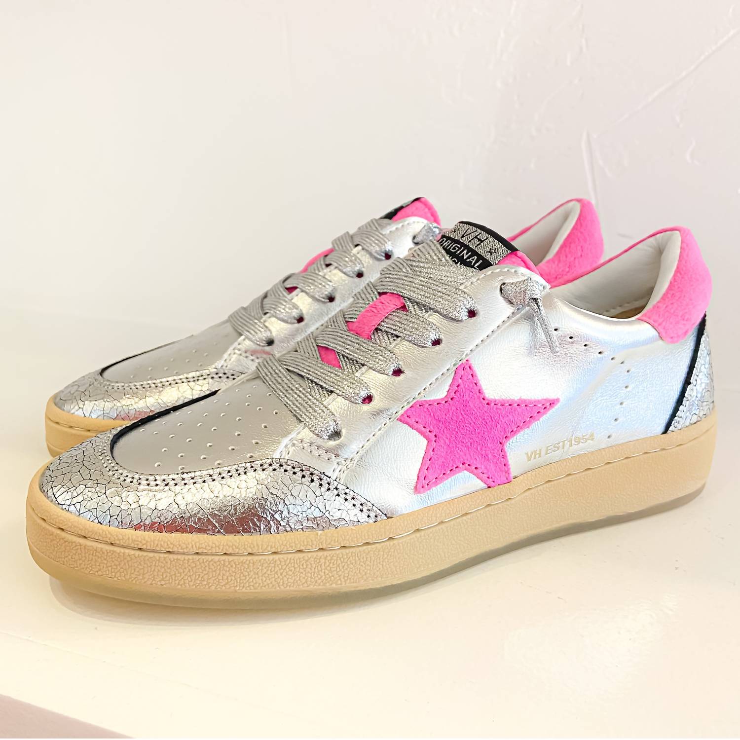 Vintage Havana Women's Denisse Low Top Sneaker in metallic pink - women's sneaker