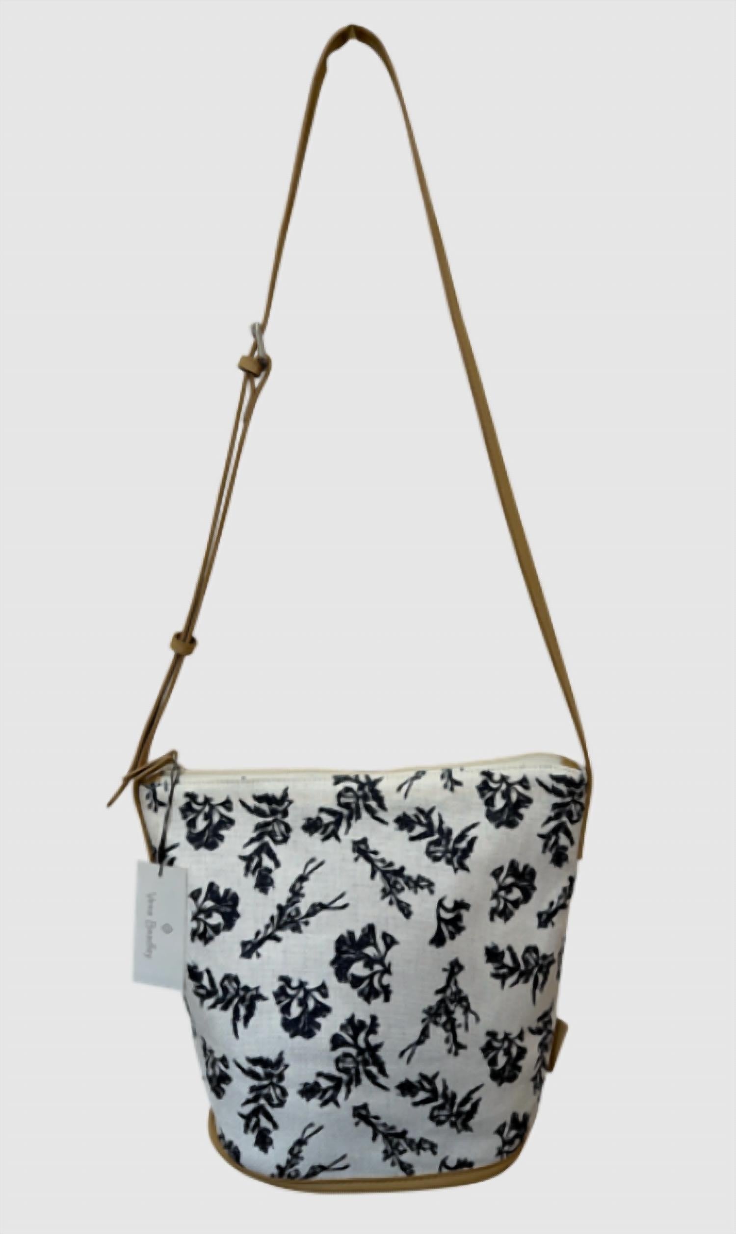 Vera Bradley - Women's Straw Bucket Crossbody Bag