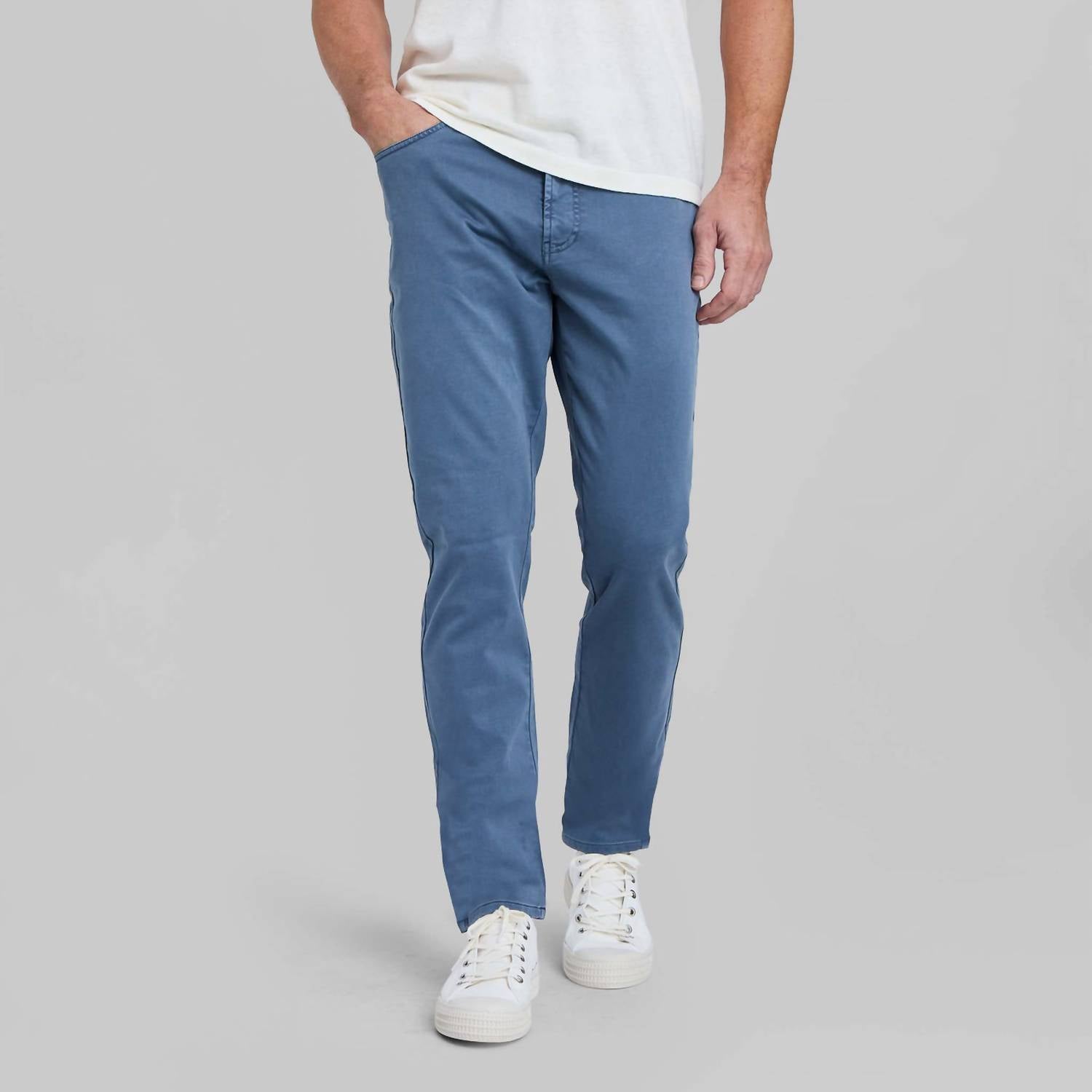Rye 51 Men's Silo Straight Fit French Twill Pant in medium blue - men's jeans