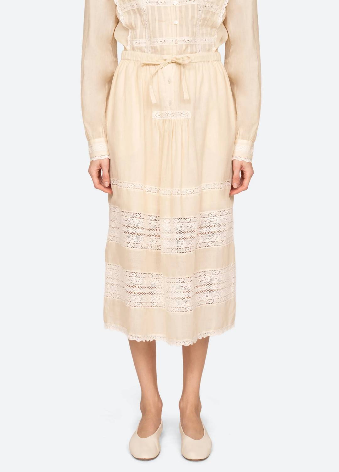Sea - Pippa Solid Midi Skirt