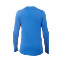 MIZUNO Men's Breath Thermo Long Sleeve Top in olympian blue - men's shirt - detail view