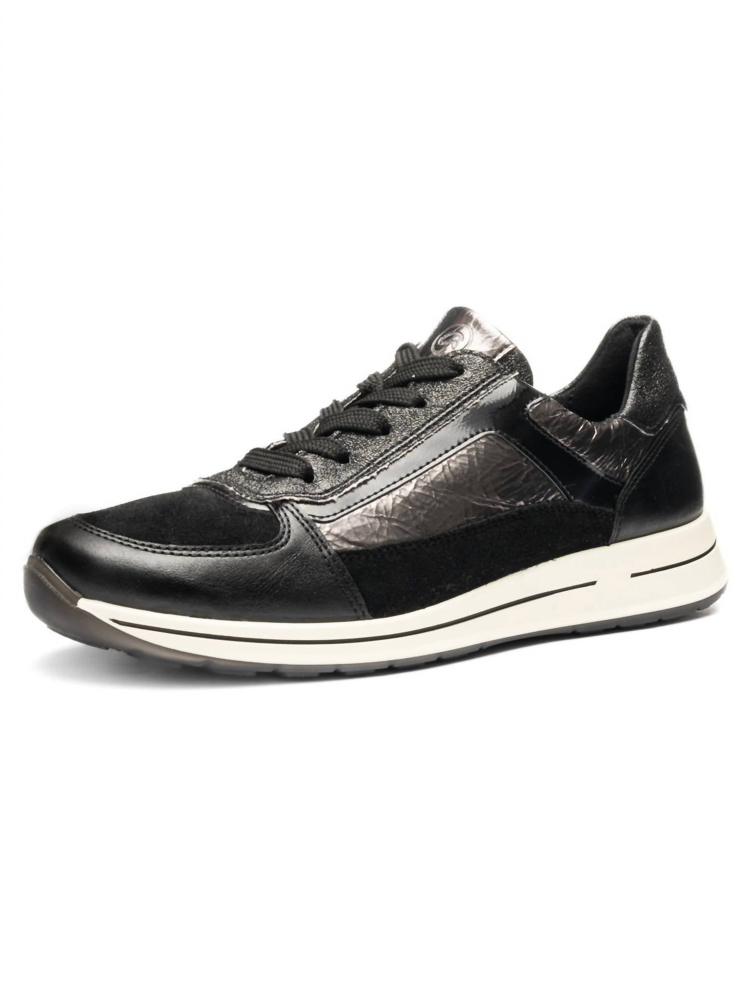 Ara Women's Obsidian Sneaker in black steel - women's sneaker