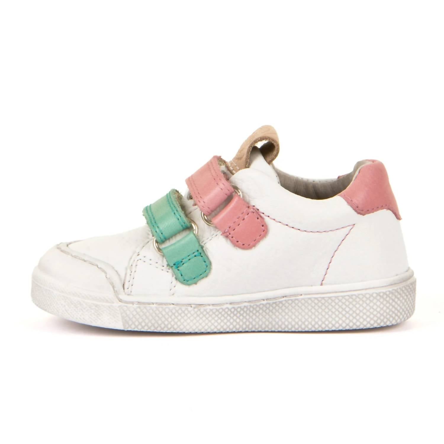 Froddo Girls Rosario Velcro Shoes in white pink - kids' sneaker - detail view