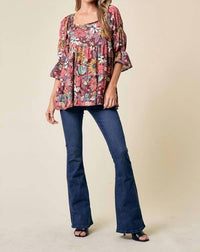 Lovely Melody - Amelias Ruffle Floral Top