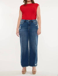 Kancan - High Rise Wide Leg Jeans - Plus