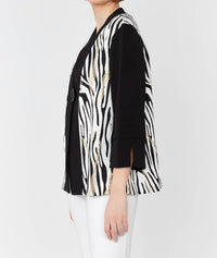 Frank Lyman - Zebra Print 3/4 Sleeves Jacket