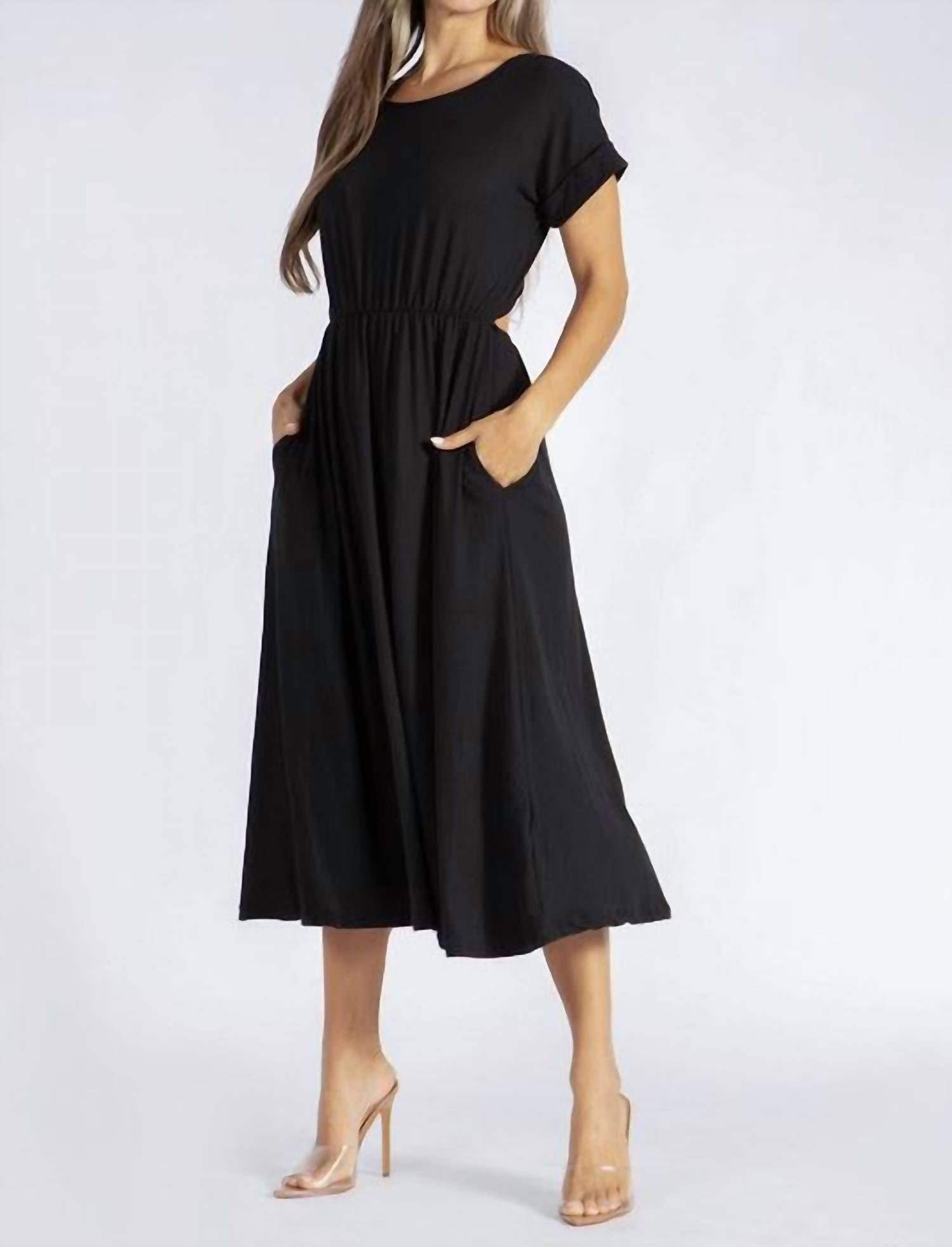 Trendsi - Backless Knot Straps Dress