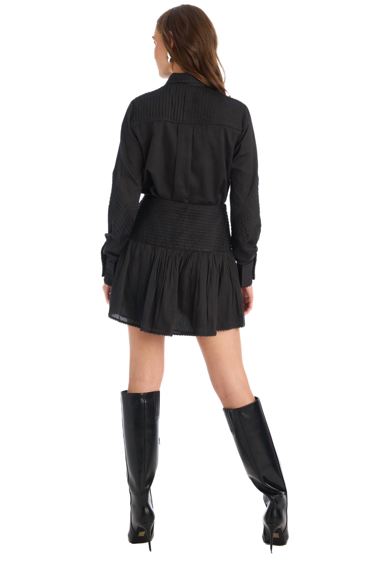 ALLISON NEW YORK Dina Skirt in black - women's skirt - alternate view