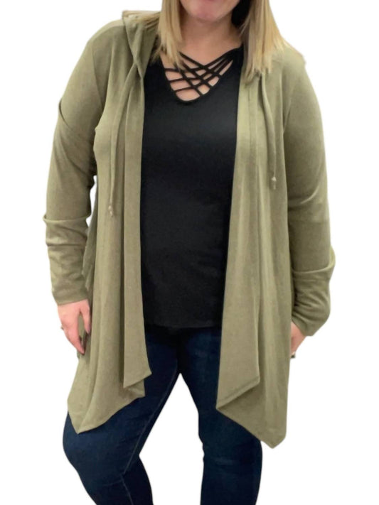 Honeyme - Long Sleeve Hooded Cardigan