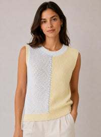 Central Park West - Birdie Two Toned Whip Stitch Tank