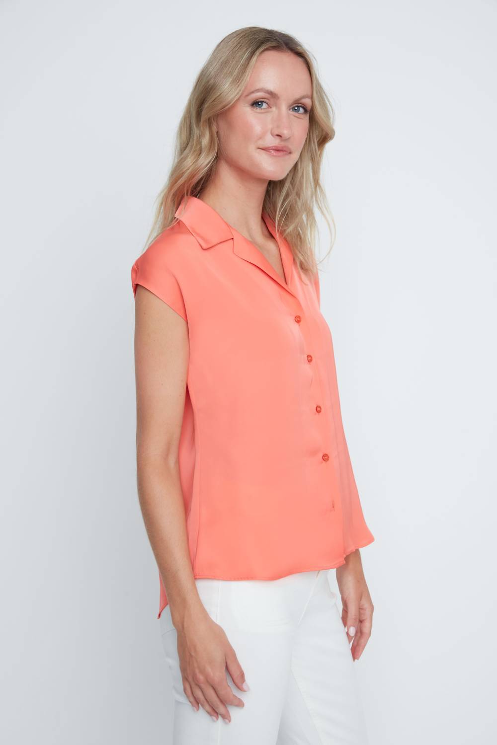 Renuar - Button Front Solid Top
