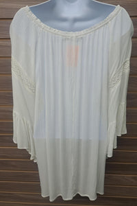 By Together - Women's Linen Lace Flowy Bell Sleeve