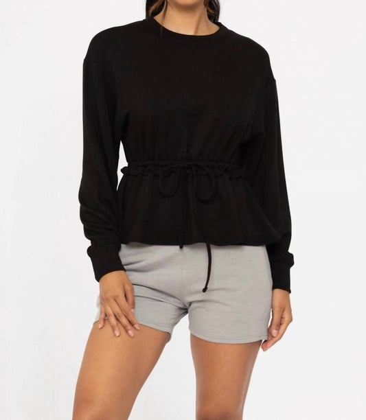 Mono B - Crew Neck Peplum Sweater