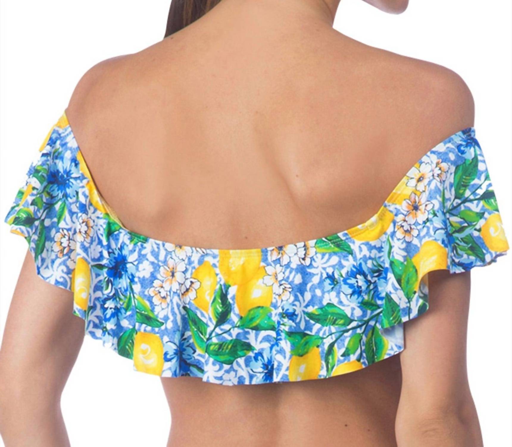 La Blanca - Off The Shoulder Flounce Bandeau Bikini Top