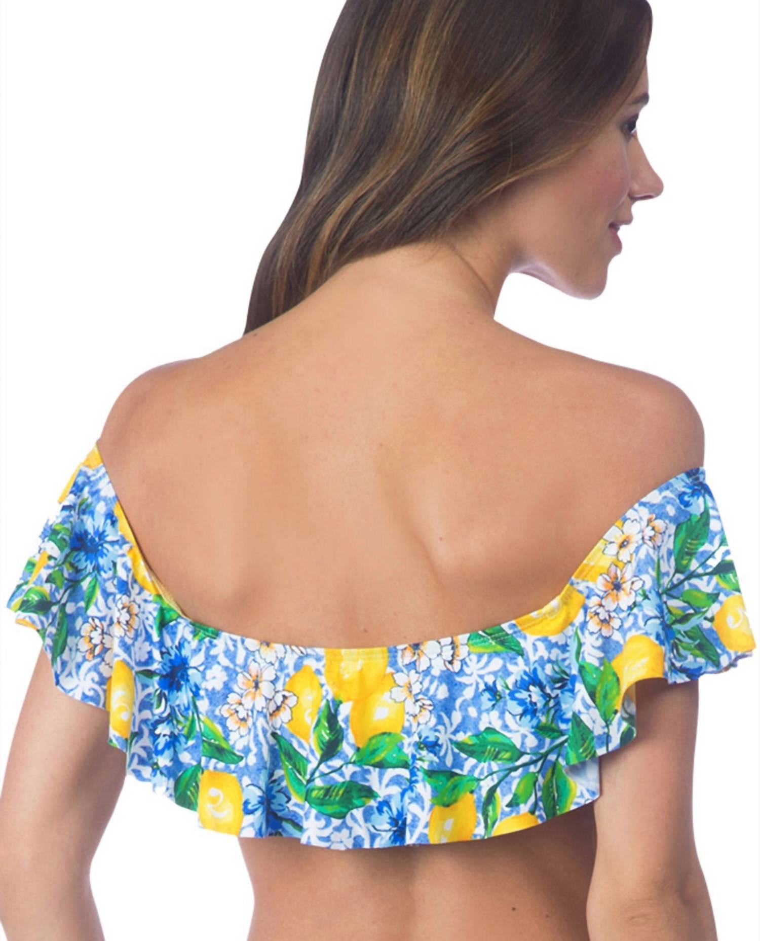 La Blanca - Off The Shoulder Flounce Bandeau Bikini Top