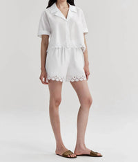 A.L.C. - Gabrielle Ebroidered Cotton Shirt