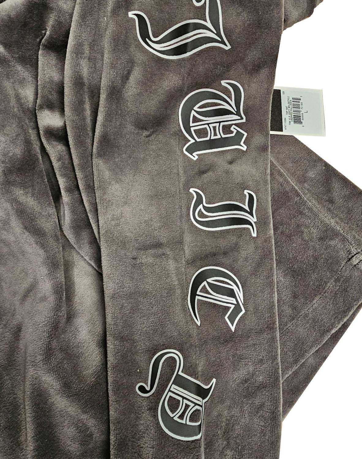 Top Hat Wildstyle Cropped Velour Hoodie Pullover