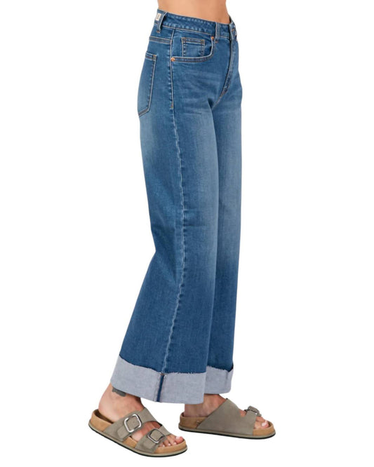 Bianco - SABRINA CUFF HEM WIDE LEG JEAN