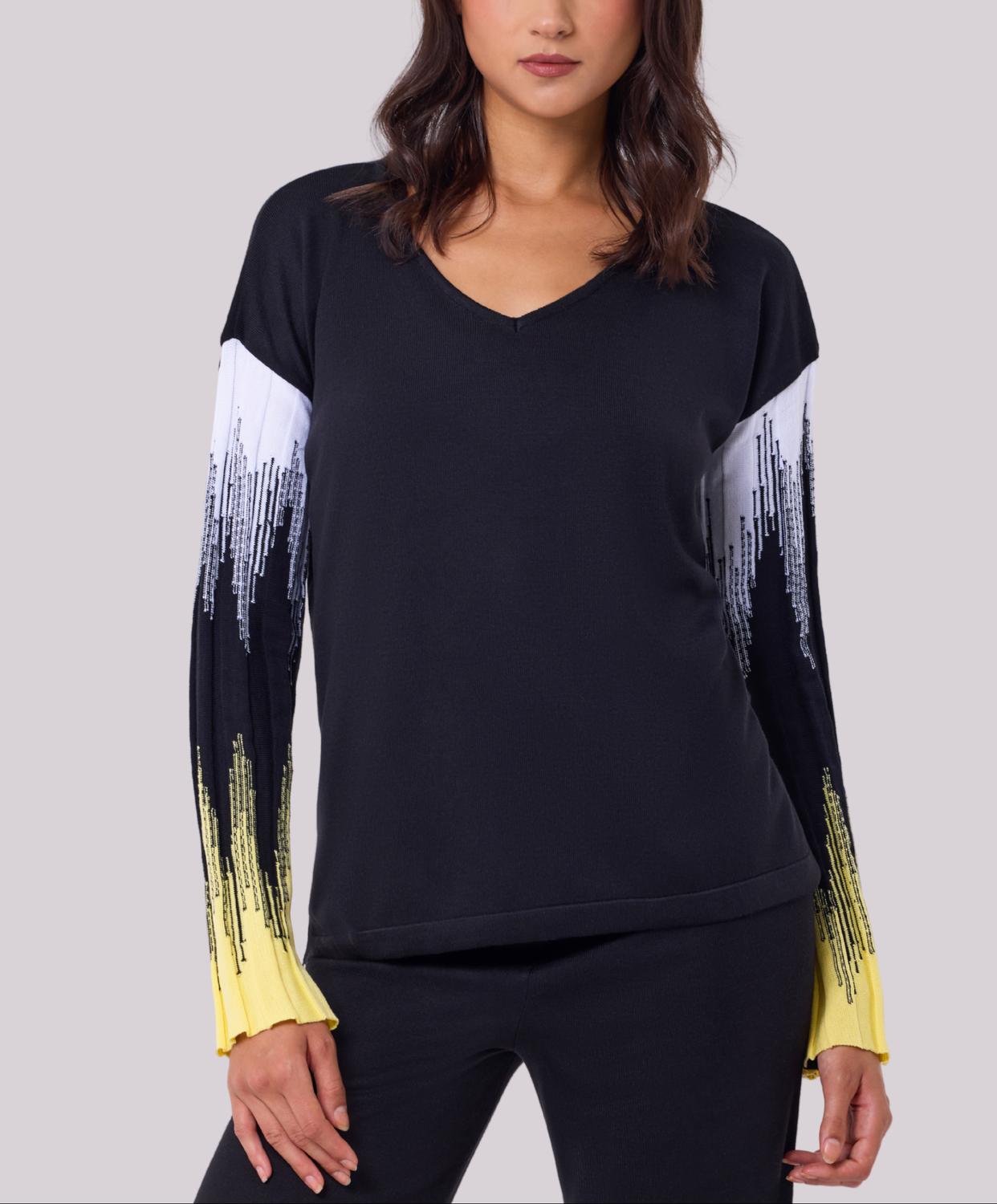 Angel Apparel - Knit Top With Ribbed Sleeves