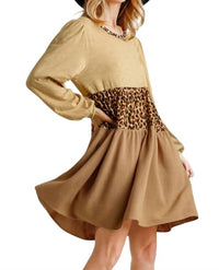 Umgee - Leopard Tiered Babydoll Dress