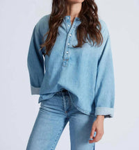 Askk Ny - Denim Henley Top