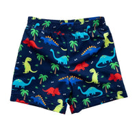 Florence Eiseman Dinosaur Print Swim Trunk in navy multi - kids' item - detail view