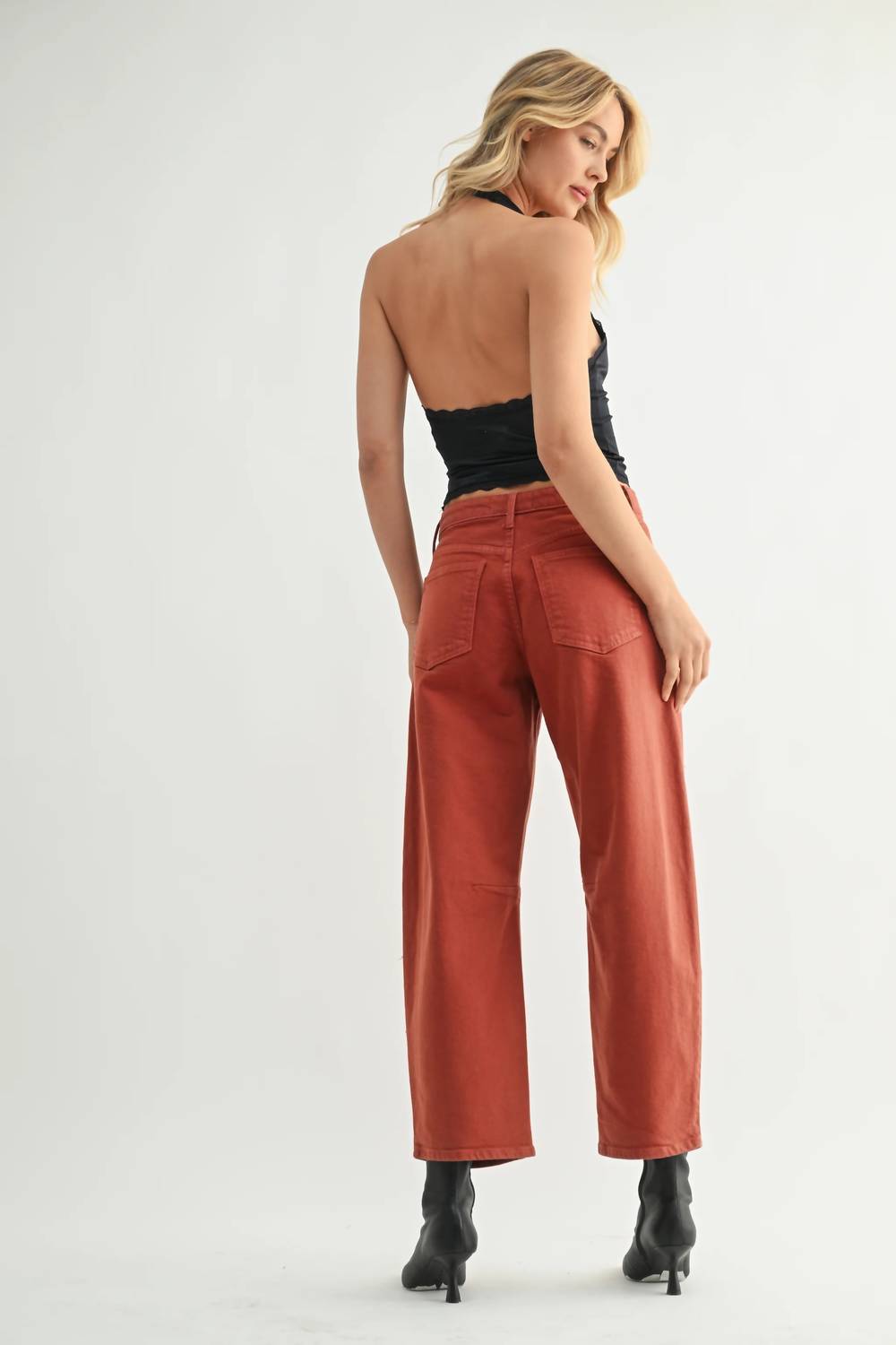 Just Black Denim - Utility Seamed Barrel Jean