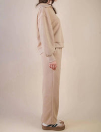 Very J - Textured Knit Top And Pants Set
