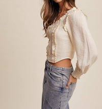 Listicle - Ruffled Reverie Chic Top
