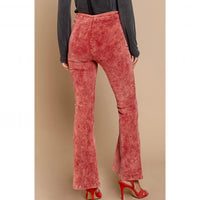 POL Bootcut Corduroy Pants in coral - women's pants - detail view
