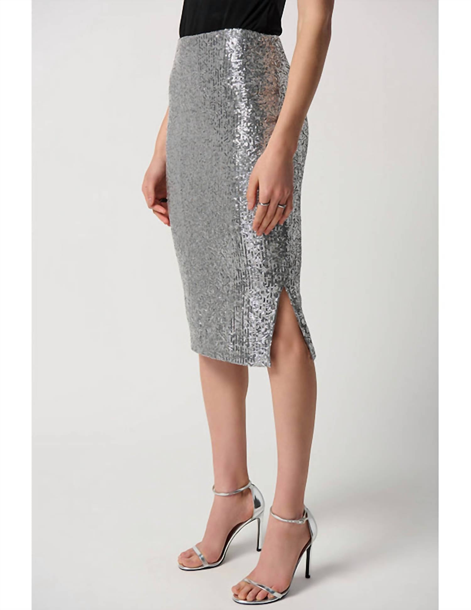 Joseph Ribkoff - Sequin Pencil Midi Skirt