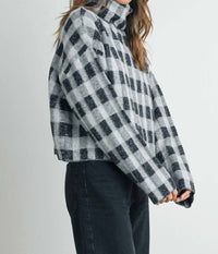 Buttermelon - Sanders Check Turtleneck Sweater Top