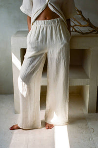 By Together High Waisted Wide Leg Pants in white - women's pants