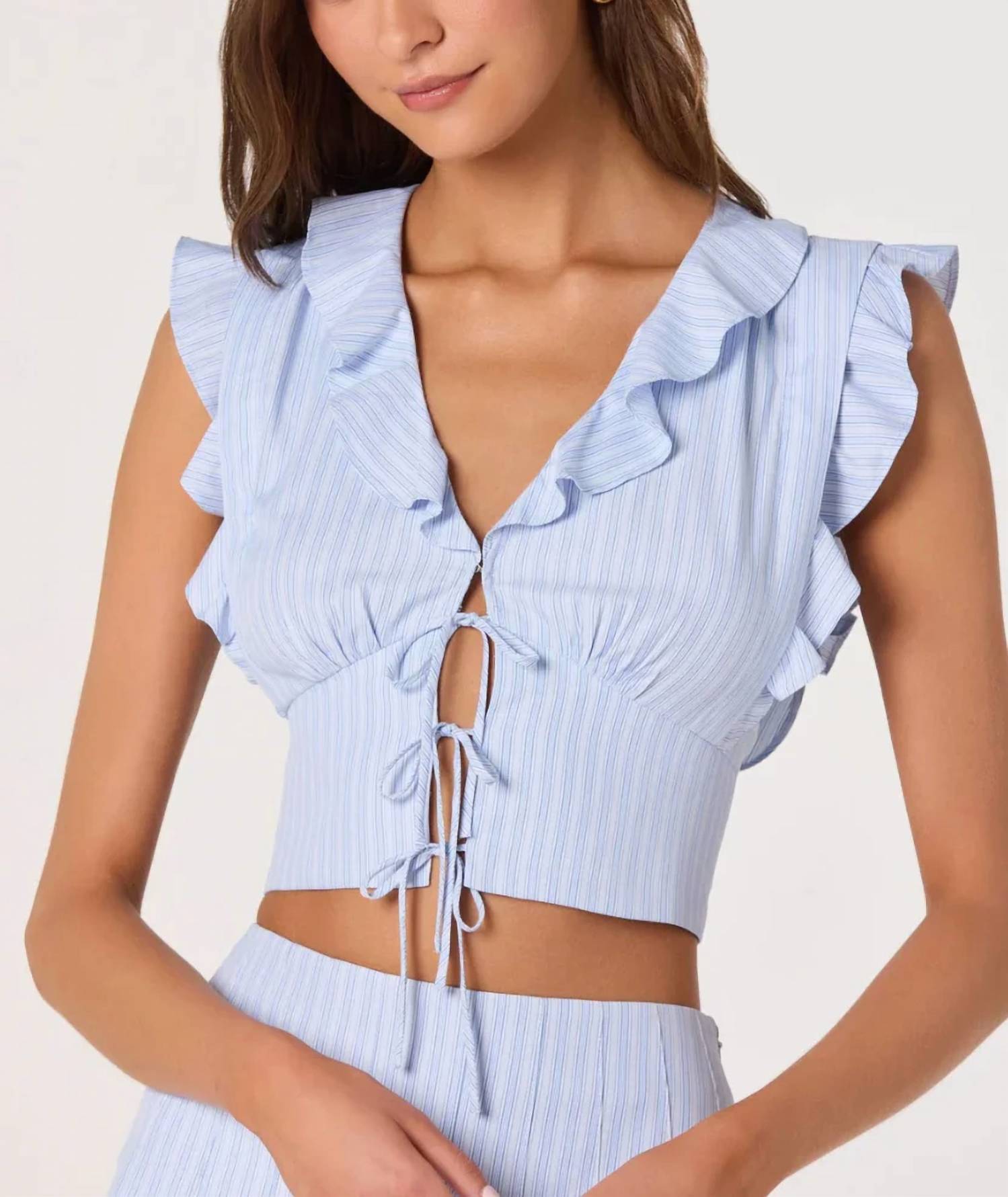 Astr - Zoela Ruffle Trim Top