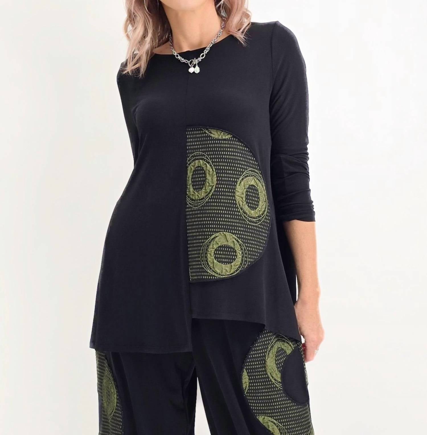 Ic Collection - Half Moon Long Sleeve Top