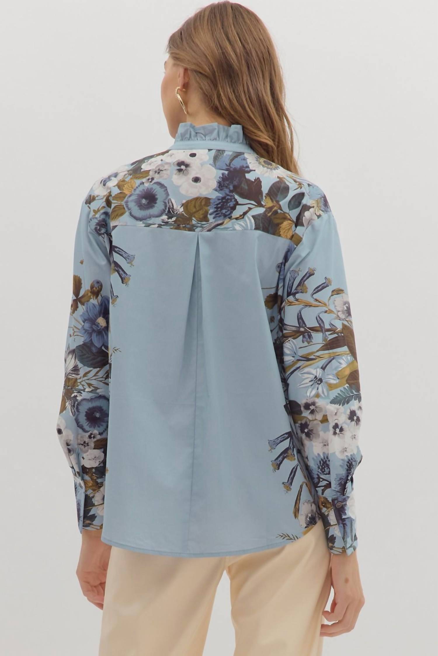 Entro - Floral Button Down Blouse