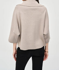 Joseph Ribkoff - Zip Front Dolman Sleeve Boxy Sweater