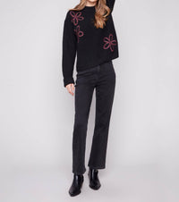Charlie B - Embroidered Flowers Sweater