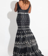 Rachel Allan - Scoop Neck Beaded Mikado Prom Gown