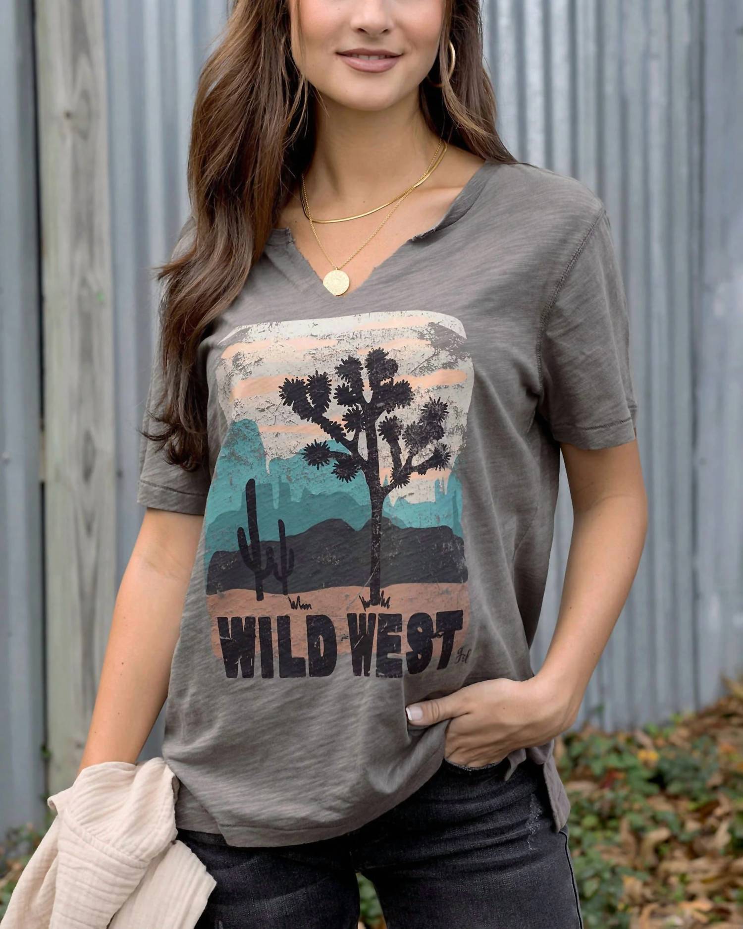 Grace And Lace - Wild West Washed And Worn Tee